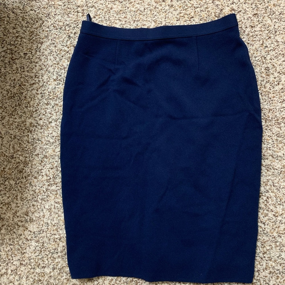 Luisa Spagnoli Navy Pencil Skirt